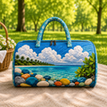 Tropical Beach Quilted Duffel Bag – product view 1