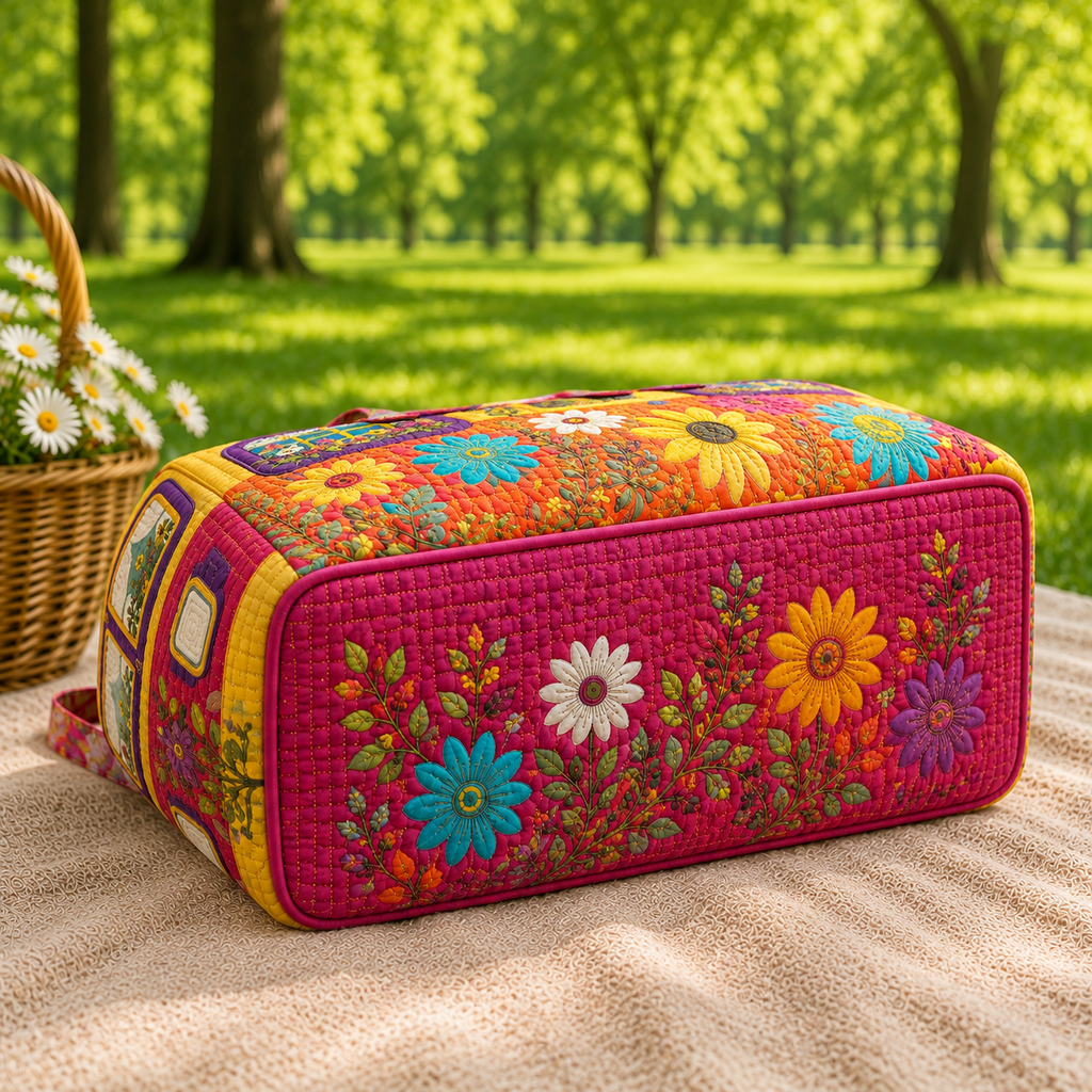 Colorful Quilted Camper Duffel Bag – product view 6
