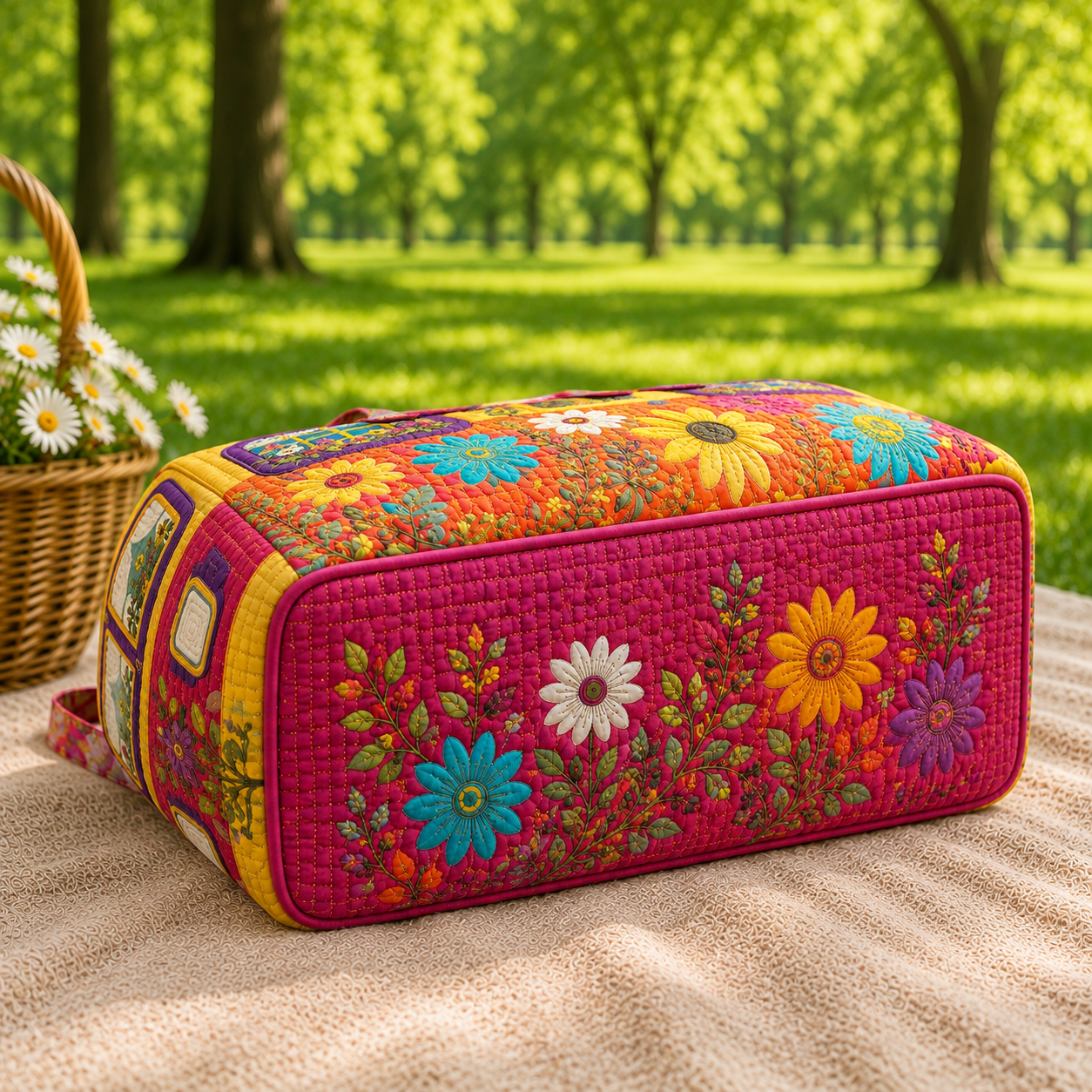 Colorful Quilted Camper Duffel Bag – product view 6