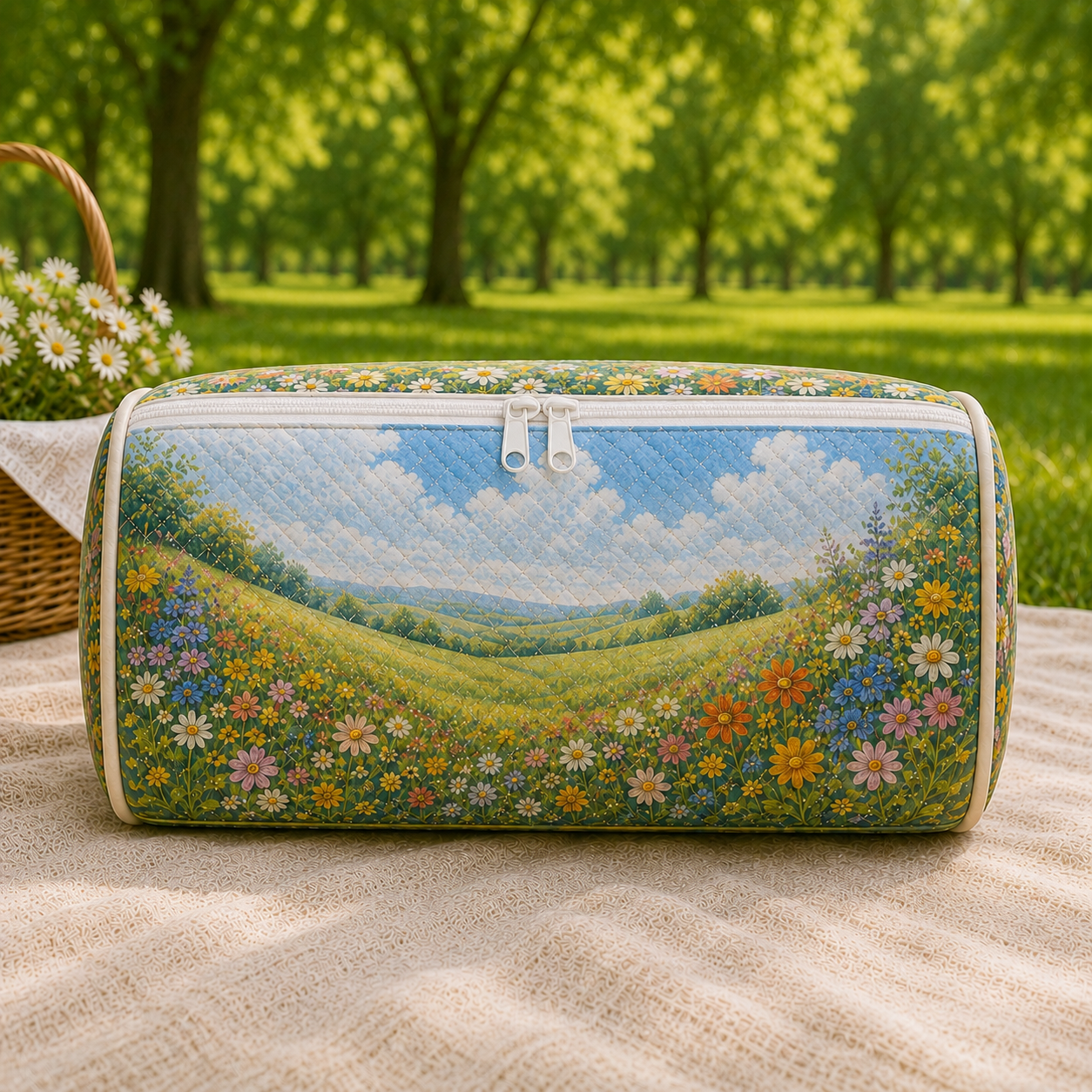 Quilted Cottage Garden Cat Duffel Bag – product view 6