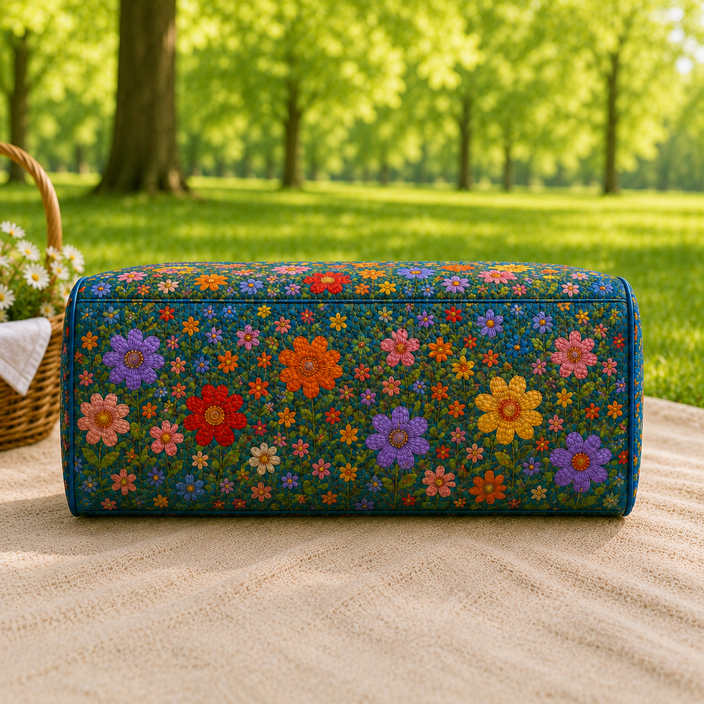 Personalized Quilted Train Duffel Bag – product view 6