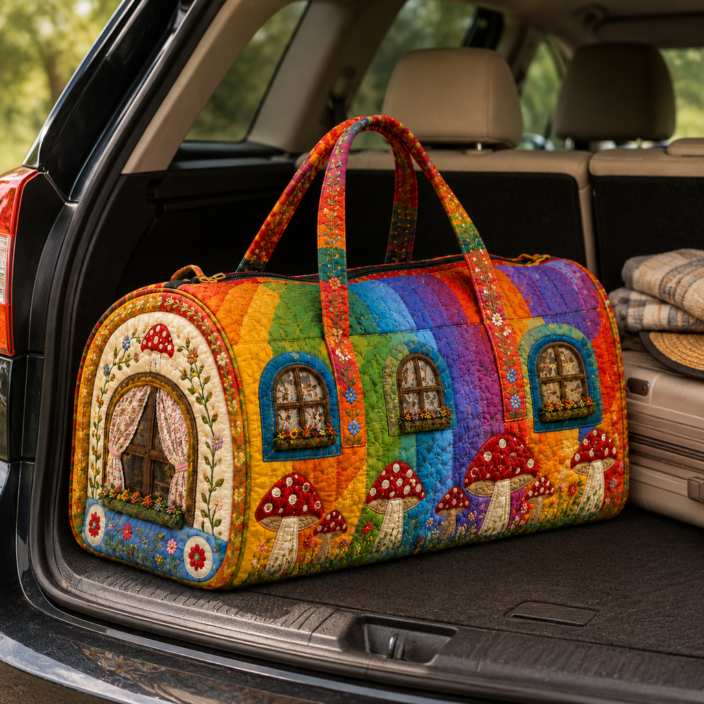Quilted Rainbow Cottage Duffel Bag – product view 8